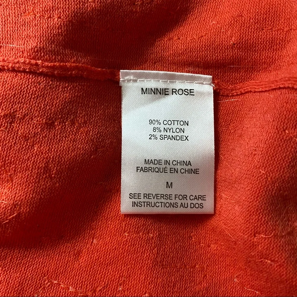 MINNIE ROSE TOP TANK SLEEVELESS ORANGE SEQUINS Size M